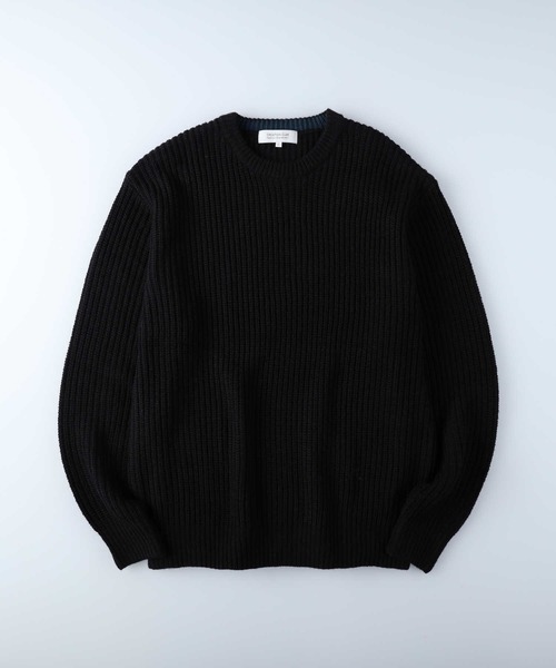 Right-on(ライトオン)の「畦編みクルーネック(ニット/セーター・メンズ・ブラック/ベージュ/オフホワイト・M/XL/L)」の17枚目の写真