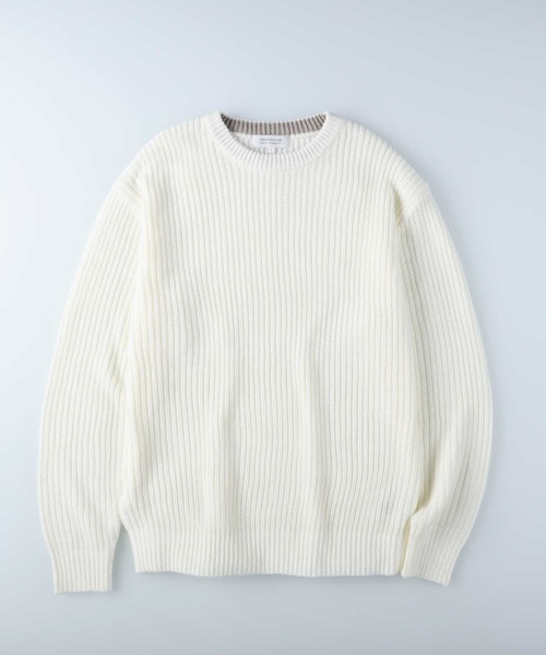Right-on(ライトオン)の「畦編みクルーネック(ニット/セーター・メンズ・ブラック/ベージュ/オフホワイト・M/XL/L)」の18枚目の写真