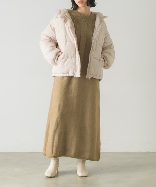 idem(イデム)の「arm warmers knit onepiece/アームウォーマ―ニットワンピース【Sサイズ展開あり】(ワンピース・レディース・アイボリー/モカ・FREE/SMALL)」の10枚目の写真