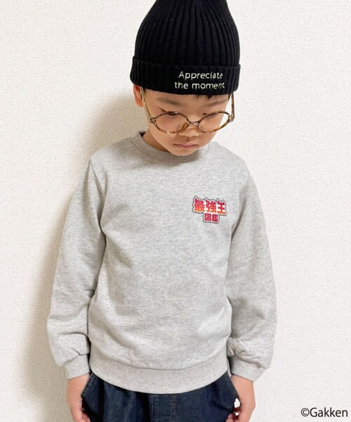 SHOO・LA・RUE(シューラルー)の「◆【最強王図鑑×SHOO・LA・RUE】バックプリントスウェット(スウェット・キッズ・グレー/ライトベージュ/ブラック・13/14/12/11)」の9枚目の写真