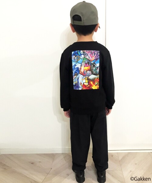 SHOO・LA・RUE(シューラルー)の「◆【最強王図鑑×SHOO・LA・RUE】バックプリントスウェット(スウェット・キッズ・グレー/ライトベージュ/ブラック・13/14/12/11)」の20枚目の写真