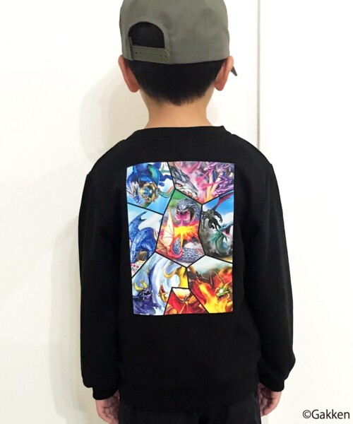 SHOO・LA・RUE(シューラルー)の「◆【最強王図鑑×SHOO・LA・RUE】バックプリントスウェット(スウェット・キッズ・グレー/ライトベージュ/ブラック・13/14/12/11)」の14枚目の写真