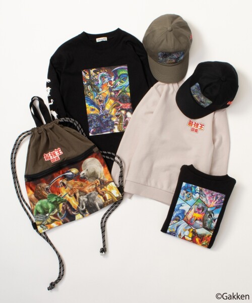 SHOO・LA・RUE(シューラルー)の「◆【最強王図鑑×SHOO・LA・RUE】バックプリントスウェット(スウェット・キッズ・グレー/ライトベージュ/ブラック・13/14/12/11)」の22枚目の写真