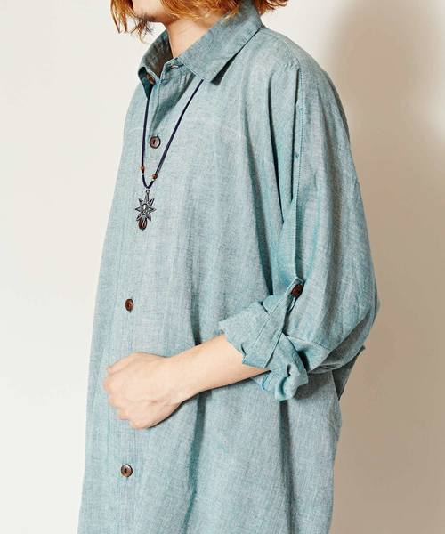 チャイハネ(チャイハネ)の「【チャイハネ】yul ネパールコットンドルマンスリーブシャツ(シャツ/ブラウス・メンズ・オフホワイト/ブラック/カーキ/ネイビー/ブラウン/グリーン系その他/キャメル/ターコイズブルー/ブルー・FREE)」の18枚目の写真
