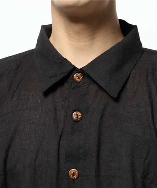 チャイハネ(チャイハネ)の「【チャイハネ】yul ネパールコットンドルマンスリーブシャツ(シャツ/ブラウス・メンズ・オフホワイト/ブラック/カーキ/ネイビー/ブラウン/グリーン系その他/キャメル/ターコイズブルー/ブルー・FREE)」の11枚目の写真