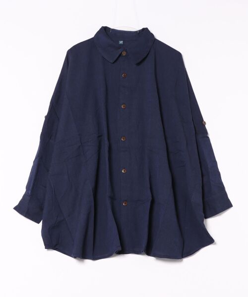 チャイハネ(チャイハネ)の「【チャイハネ】yul ネパールコットンドルマンスリーブシャツ(シャツ/ブラウス・メンズ・オフホワイト/ブラック/カーキ/ネイビー/ブラウン/グリーン系その他/キャメル/ターコイズブルー/ブルー・FREE)」の6枚目の写真