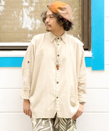【チャイハネ】yul ネパールコットンドルマンスリーブシャツ