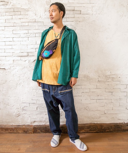 チャイハネ(チャイハネ)の「【チャイハネ】yul ネパールコットンドルマンスリーブシャツ(シャツ/ブラウス・メンズ・オフホワイト/ブラック/カーキ/ネイビー/ブラウン/グリーン系その他/キャメル/ターコイズブルー/ブルー・FREE)」の20枚目の写真