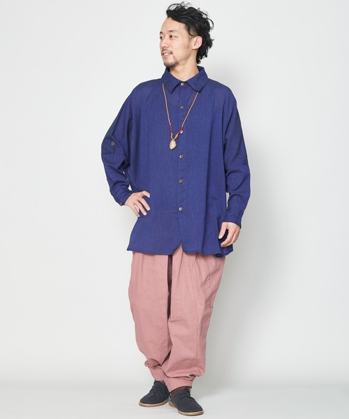 チャイハネ】yul ネパールコットンドルマンスリーブシャツ