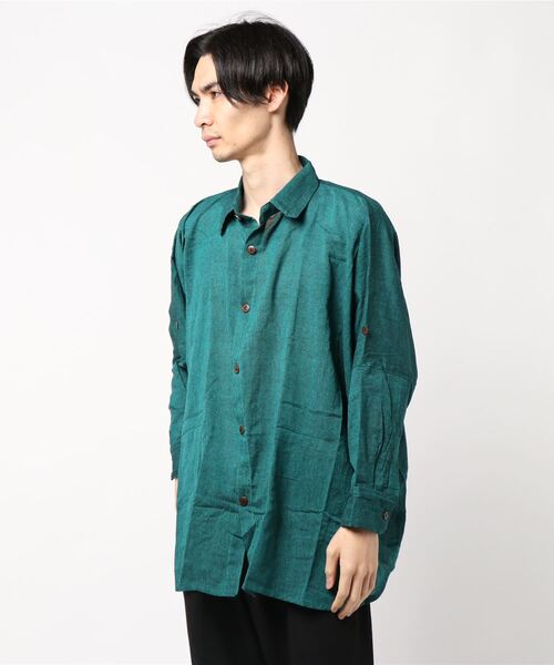 チャイハネ】yul ネパールコットンドルマンスリーブシャツ