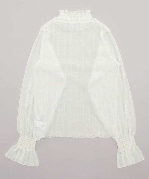 DETAILS（ディテールズ）の「DETAILS/ディテイルズ/変形シアーアコーディオン（Tシャツ/カットソー・レディース・ホワイト/ベージュ/ブラック・F）」の4枚目の写真