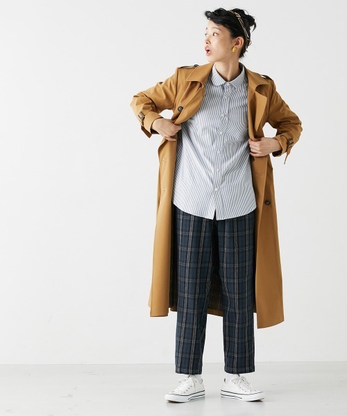 Le temps riche(ルタンリッシュ)の「ラウンドカラーストライプシャツ <Le temps riche>(シャツ/ブラウス・レディース・オレンジ系/ネイビー系・LL/M/L/S)」の12枚目の写真