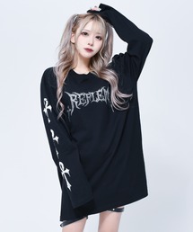 『REFLEM/レフレム』ラインストーンL/S Tee/ロングスリーブカットソー