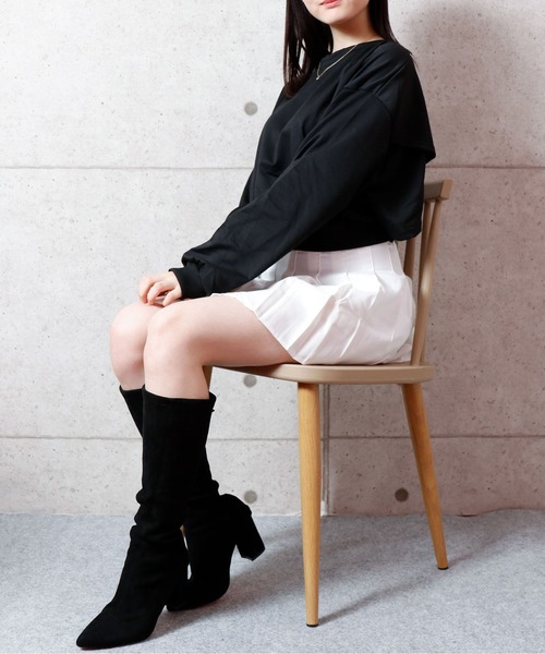 NinaetLina(ニナエリナ)の「バックリボン長袖プルオーバー(スウェット・レディース・ホワイト/ブラック/グレー・M/L/XL)」の18枚目の写真