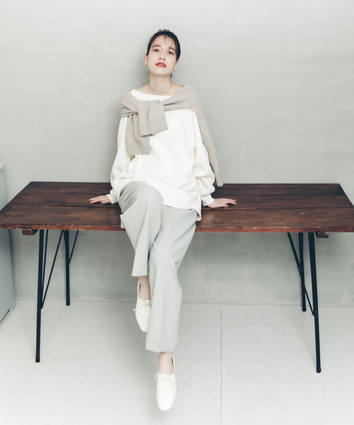 PICHE ABAHOUSE（ピシェ アバハウス）の「レースアップ ソフトバブーシュ（ドレスシューズ・レディース・ブラック/ホワイト/レモンイエロー/シャンパン/キャメル・36/37/35/38/39/34）」の6枚目の写真