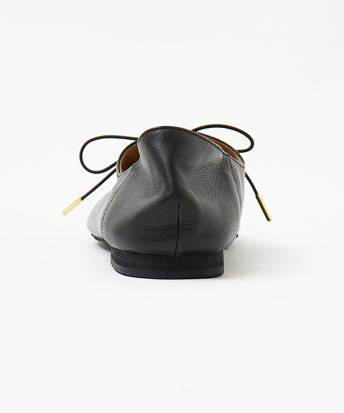 PICHE ABAHOUSE（ピシェ アバハウス）の「レースアップ ソフトバブーシュ（ドレスシューズ・レディース・ブラック/ホワイト/レモンイエロー/シャンパン/キャメル・36/37/35/38/39/34）」の11枚目の写真