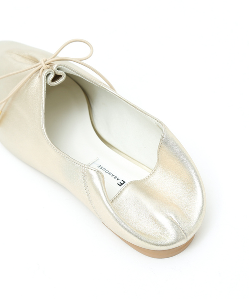 PICHE ABAHOUSE（ピシェ アバハウス）の「レースアップ ソフトバブーシュ（ドレスシューズ・レディース・ブラック/ホワイト/レモンイエロー/シャンパン/キャメル・36/37/35/38/39/34）」の15枚目の写真