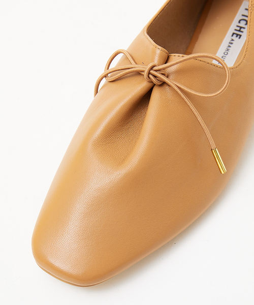 PICHE ABAHOUSE（ピシェ アバハウス）の「レースアップ ソフトバブーシュ（ドレスシューズ・レディース・ブラック/ホワイト/レモンイエロー/シャンパン/キャメル・36/37/35/38/39/34）」の19枚目の写真