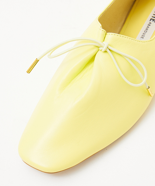 PICHE ABAHOUSE（ピシェ アバハウス）の「レースアップ ソフトバブーシュ（ドレスシューズ・レディース・ブラック/ホワイト/レモンイエロー/シャンパン/キャメル・36/37/35/38/39/34）」の20枚目の写真