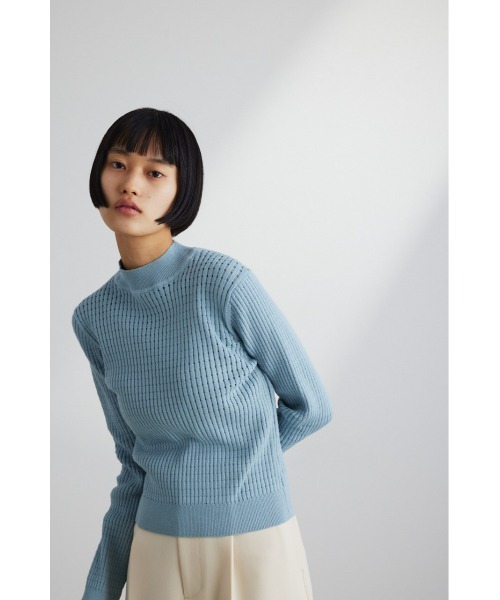 STYLEMIXER（スタイルミキサー）の「アイレットパターンニットトップ（ニット/セーター・レディース・ライトベージュ/サックスブルー/ブラック・FREE）」の15枚目の写真