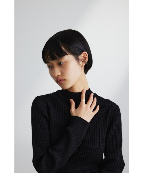STYLEMIXER（スタイルミキサー）の「アイレットパターンニットトップ（ニット/セーター・レディース・ライトベージュ/サックスブルー/ブラック・FREE）」の17枚目の写真