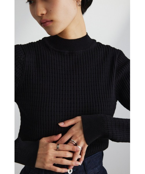 STYLEMIXER（スタイルミキサー）の「アイレットパターンニットトップ（ニット/セーター・レディース・ライトベージュ/サックスブルー/ブラック・FREE）」の10枚目の写真