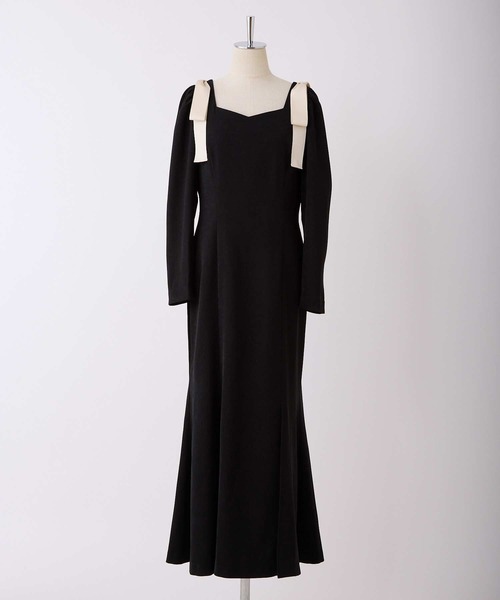 リボンコレクション】 WEB限定肩リボンマーメイドワンピース