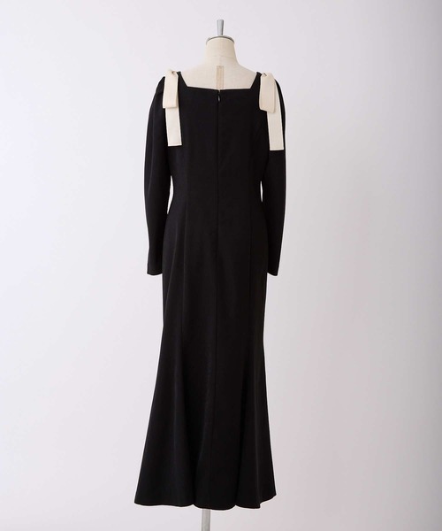 リボンコレクション】 WEB限定肩リボンマーメイドワンピース