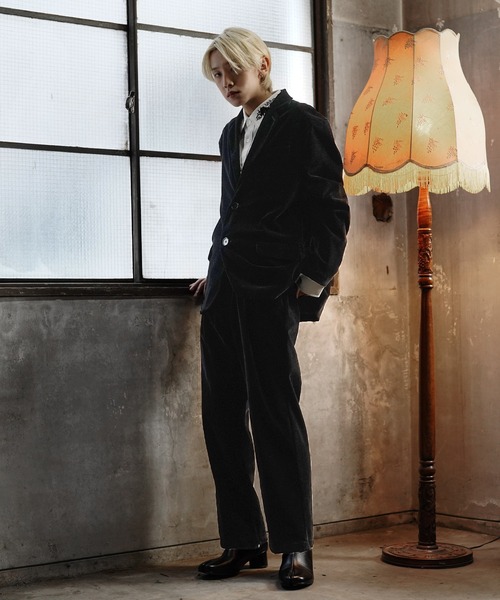 G.O.C（ジーオーシー）の「オーバーサイズベルベットテーラードJK（テーラードジャケット・メンズ・パープル/ブラック・MEDIUM/LARGE）」の19枚目の写真