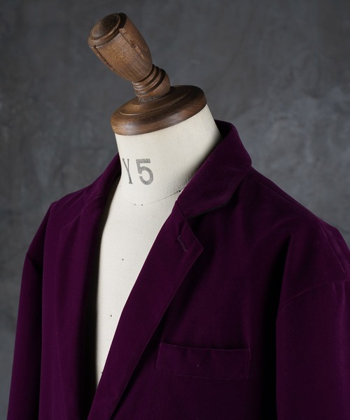 G.O.C（ジーオーシー）の「オーバーサイズベルベットテーラードJK（テーラードジャケット・メンズ・パープル/ブラック・MEDIUM/LARGE）」の20枚目の写真