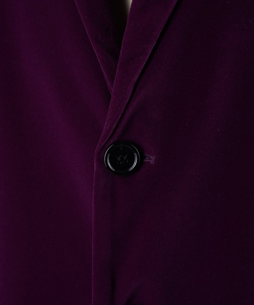 G.O.C（ジーオーシー）の「オーバーサイズベルベットテーラードJK（テーラードジャケット・メンズ・パープル/ブラック・MEDIUM/LARGE）」の18枚目の写真