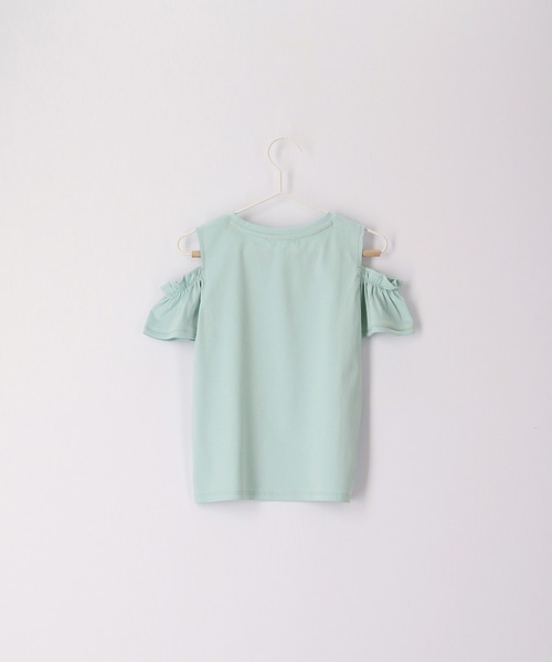 ROPE' PICNIC（ロペピクニック）の「【KIDS】肩あきフリルハーフスリーブTシャツ（Tシャツ/カットソー・キッズ・ホワイト/ライトグリーン/ラベンダー・110/120/130/140/150）」の13枚目の写真