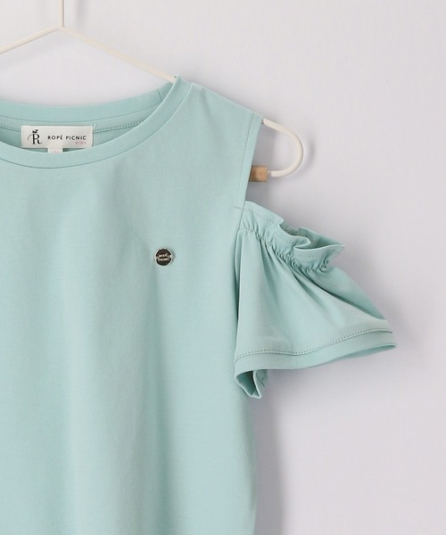 ROPE' PICNIC（ロペピクニック）の「【KIDS】肩あきフリルハーフスリーブTシャツ（Tシャツ/カットソー・キッズ・ホワイト/ライトグリーン/ラベンダー・110/120/130/140/150）」の8枚目の写真