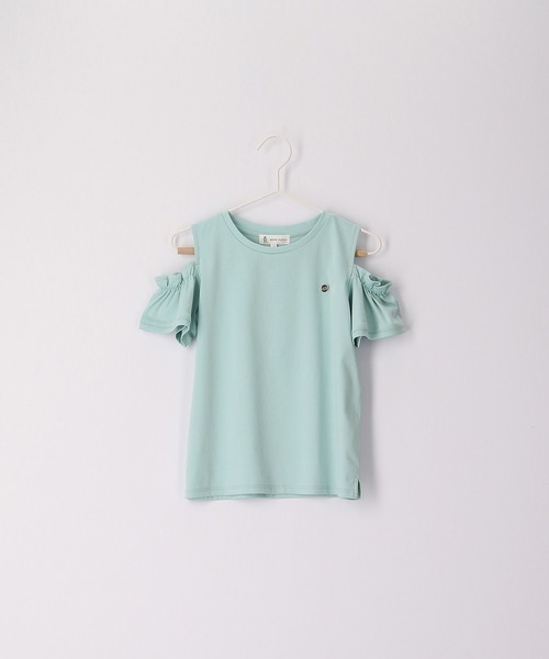 ROPE' PICNIC（ロペピクニック）の「【KIDS】肩あきフリルハーフスリーブTシャツ（Tシャツ/カットソー・キッズ・ホワイト/ライトグリーン/ラベンダー・110/120/130/140/150）」の14枚目の写真