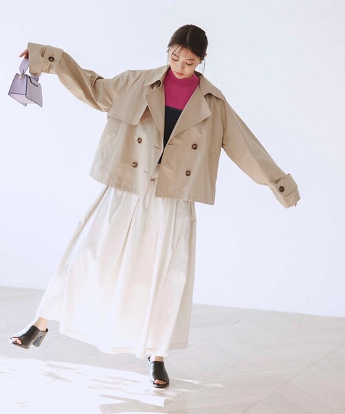 N.（N. Natural Beauty Basic）（エヌエヌナチュラルビューティーベーシック）の「横型ミニショルダーバッグ（トートバッグ・レディース・パープル/ホワイト・ﾌﾘ-）」の8枚目の写真