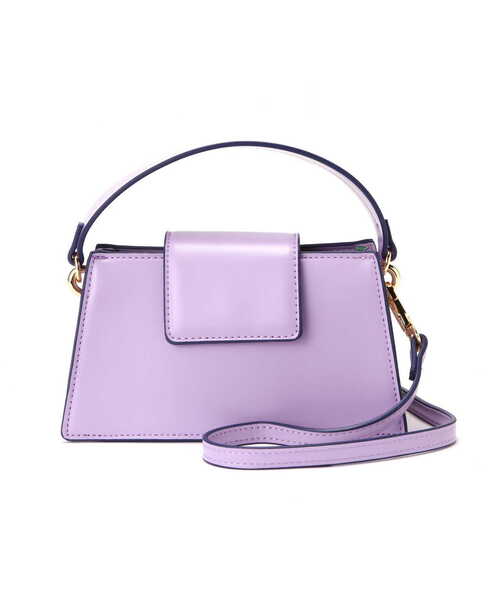 N.（N. Natural Beauty Basic）（エヌエヌナチュラルビューティーベーシック）の「横型ミニショルダーバッグ（トートバッグ・レディース・パープル/ホワイト・ﾌﾘ-）」の5枚目の写真