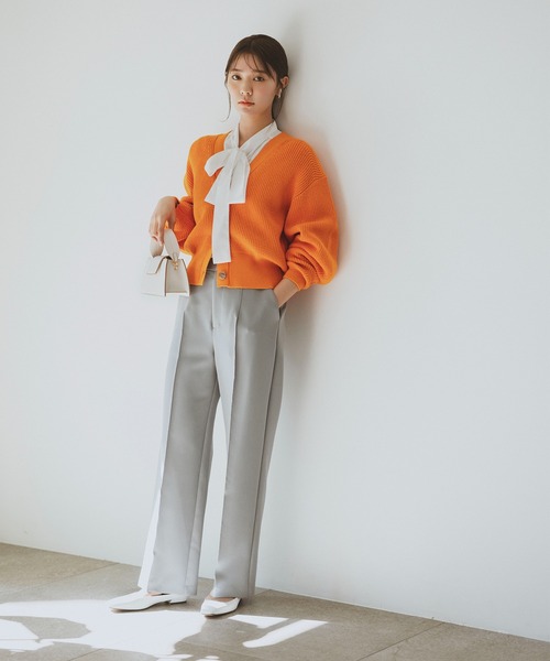 N.（N. Natural Beauty Basic）（エヌエヌナチュラルビューティーベーシック）の「横型ミニショルダーバッグ（トートバッグ・レディース・パープル/ホワイト・ﾌﾘ-）」の18枚目の写真