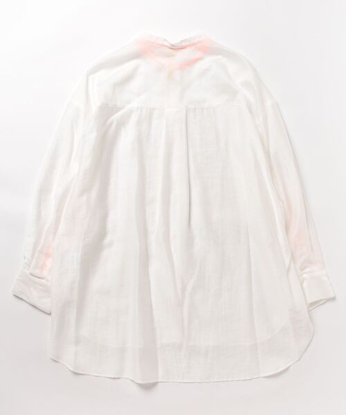 Q(キュー)の「袖スリットシャツ(シャツ/ブラウス・レディース・アイボリー/ライトグレー・MEDIUM)」の3枚目の写真