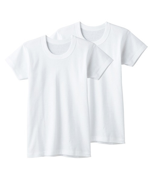こどもグンゼ(コドモグンゼ)のこどもグンゼ 男の子 半袖Tシャツ 抗菌防臭 部屋干し対応 2枚組 本体綿100%(インナーウェア/肌着)