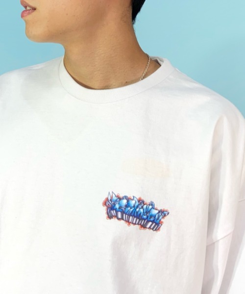 DC(ディーシー)の「【ムラサキスポーツ別注】DC/ディーシー×Takeee8コラボモデル オーバーサイズTシャツ バックプリント グラフィックTee/クルーネック ヘビーウェイト DST232050(Tシャツ/カットソー・メンズ・グリーン/ブラック/ホワイト・M/L/XL)」の6枚目の写真