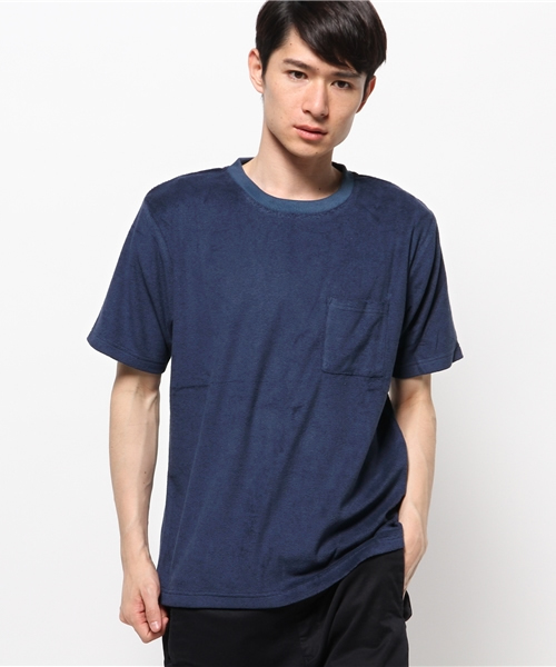 CIAOPANIC（チャオパニック）の「【Ciaopanic】　パイルTee-1（Tシャツ/カットソー・メンズ・ホワイト/ネイビー/グレー・MEDIUM/LARGE）」の3枚目の写真