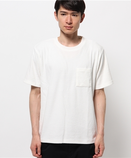 CIAOPANIC（チャオパニック）の「【Ciaopanic】　パイルTee-1（Tシャツ/カットソー・メンズ・ホワイト/ネイビー/グレー・MEDIUM/LARGE）」の4枚目の写真