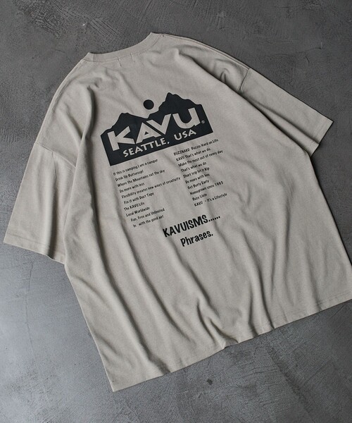FREAK'S STORE(フリークスストア)の「【限定展開】KAVU×FREAK'S STORE/カブー 別注 ビッグシルエット バックプリントTシャツ/TOUR TEE(Tシャツ/カットソー・メンズ・ホワイト/ブラック/ベージュ/グリーン・SMALL/MEDIUM/LARGE)」の11枚目の写真