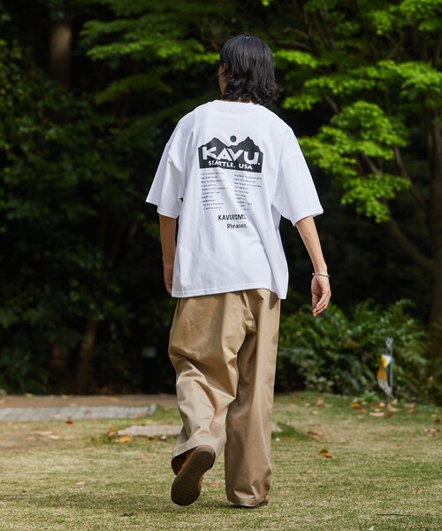 FREAK'S STORE(フリークスストア)の「【限定展開】KAVU×FREAK'S STORE/カブー 別注 ビッグシルエット バックプリントTシャツ/TOUR TEE(Tシャツ/カットソー・メンズ・ホワイト/ブラック/ベージュ/グリーン・SMALL/MEDIUM/LARGE)」の16枚目の写真