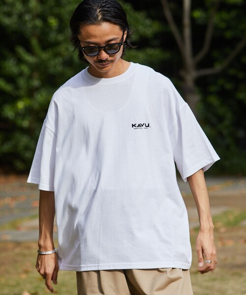 FREAK'S STORE(フリークスストア)の「【限定展開】KAVU×FREAK'S STORE/カブー 別注 ビッグシルエット バックプリントTシャツ/TOUR TEE(Tシャツ/カットソー・メンズ・ホワイト/ブラック/ベージュ/グリーン・SMALL/MEDIUM/LARGE)」の17枚目の写真