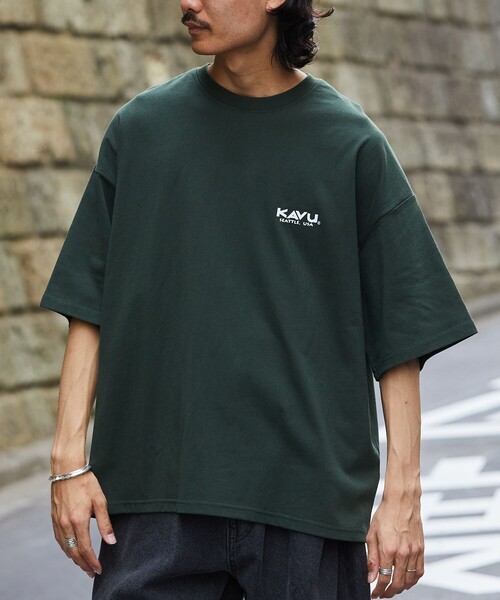 FREAK'S STORE(フリークスストア)の「【限定展開】KAVU×FREAK'S STORE/カブー 別注 ビッグシルエット バックプリントTシャツ/TOUR TEE(Tシャツ/カットソー・メンズ・ホワイト/ブラック/ベージュ/グリーン・SMALL/MEDIUM/LARGE)」の21枚目の写真