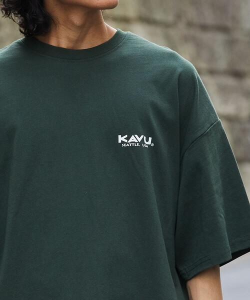 FREAK'S STORE(フリークスストア)の「【限定展開】KAVU×FREAK'S STORE/カブー 別注 ビッグシルエット バックプリントTシャツ/TOUR TEE(Tシャツ/カットソー・メンズ・ホワイト/ブラック/ベージュ/グリーン・SMALL/MEDIUM/LARGE)」の22枚目の写真
