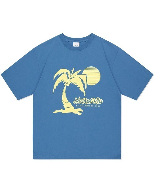 MAHAGRID（マハグリッド）の「『mahagrid/マハグリッド』SUNSET BEACH TEE/サンセット 半袖 カットソー（Tシャツ/カットソー・レディース・ブルー/ブラック/ホワイト・M/L）」の3枚目の写真