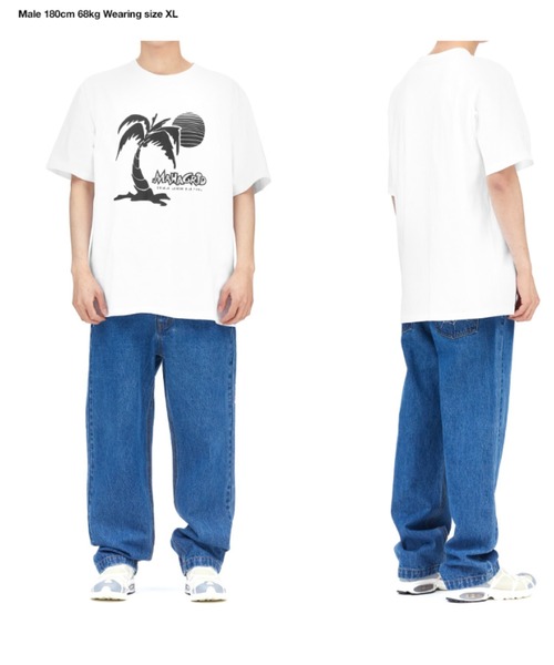 MAHAGRID（マハグリッド）の「『mahagrid/マハグリッド』SUNSET BEACH TEE/サンセット 半袖 カットソー（Tシャツ/カットソー・レディース・ブルー/ブラック/ホワイト・M/L）」の4枚目の写真