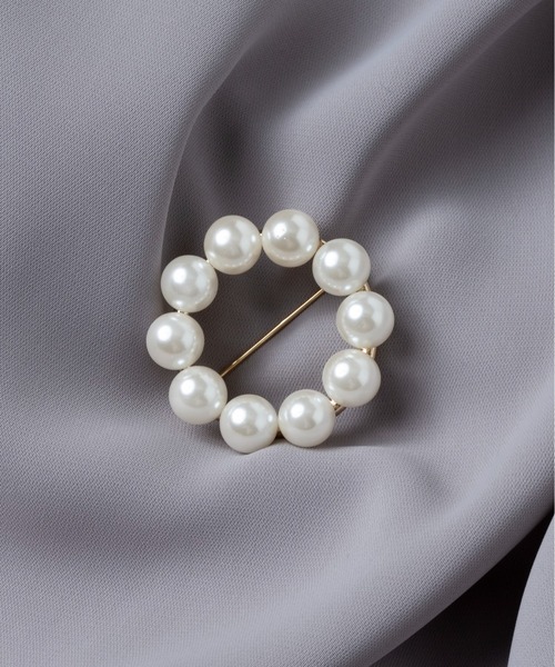 SETUP7（セットアップセブン）の「【SETUP7】TTS3096 サークルパールブローチ INF（ブローチ/コサージュ・レディース・ゴールド・FREE）」の7枚目の写真